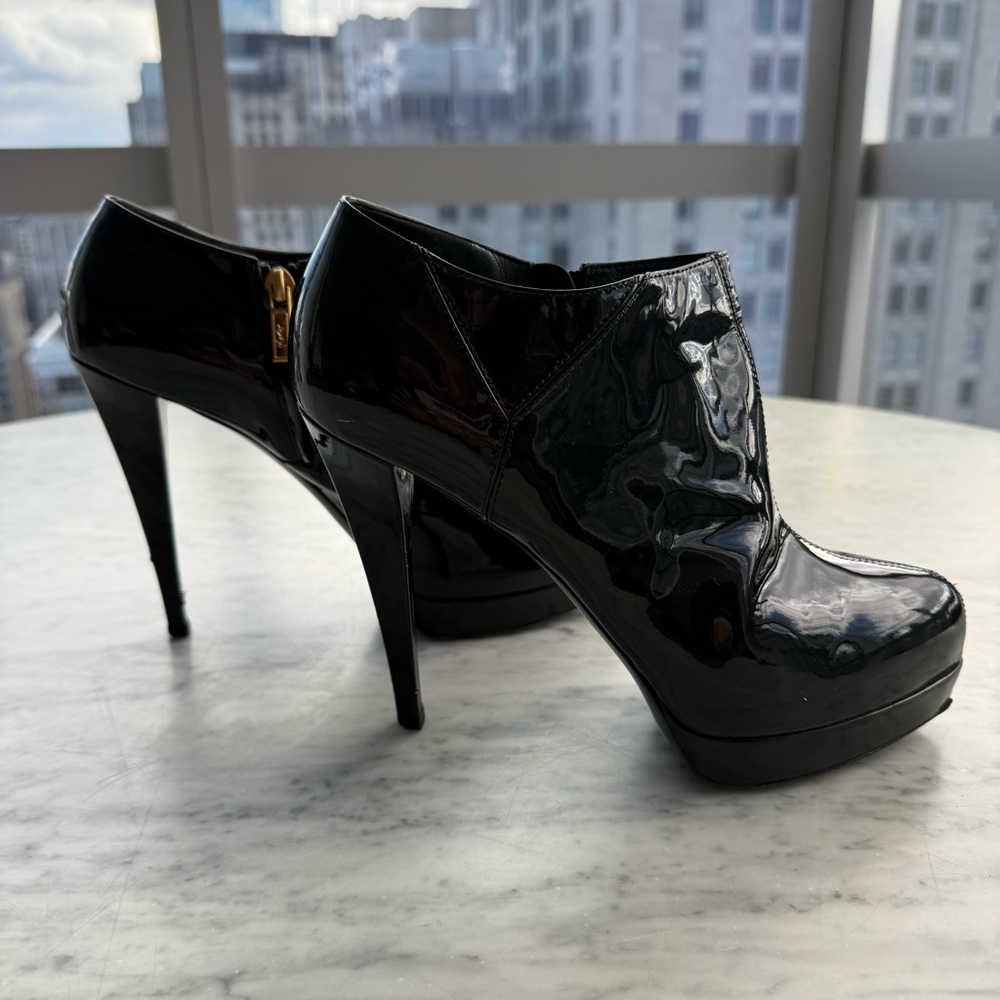 Yves Saint Laurent Rive Gauche Patent Leather Ank… - image 6